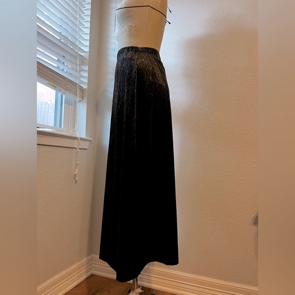 Vintage Kathie Lee Collection maxi/midi velvet leopard print skirt size Small - Picture 5 of 6
